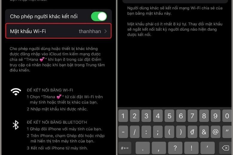 Cách chia sẻ wifi trên iPhone khi có mật khẩu bước 3